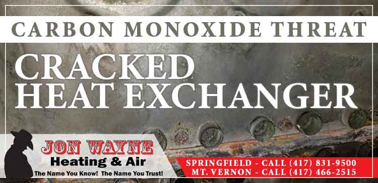 Cracked Heat Exchanger in a furnace is a carbon monoxide threat