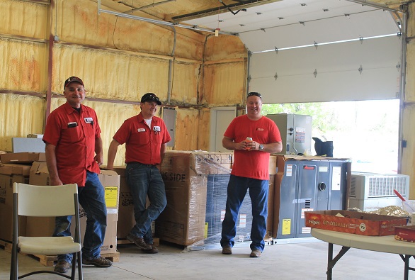 Founding and technicians of Jon Wayne Heating & Air at Mt Vernon social event