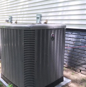 Outside AC unit compressor